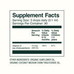 Bobbie Gotas de Vitamina D Orgánicas para Bebés - 400 UI, 0.3 fl oz