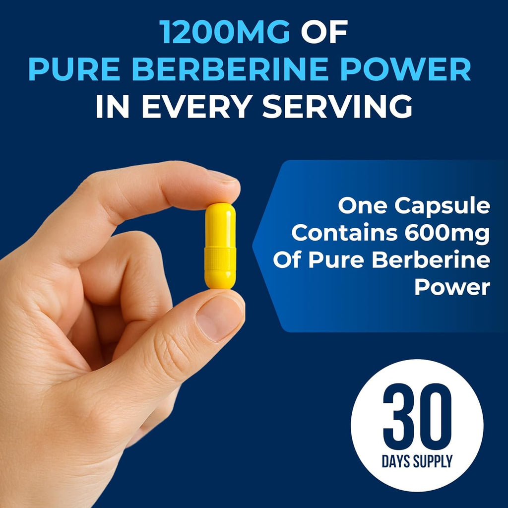 Berberine HCL 1200mg, 60 Cápsulas Vegetarianas - Certificado NSF - WeLikeVitamins