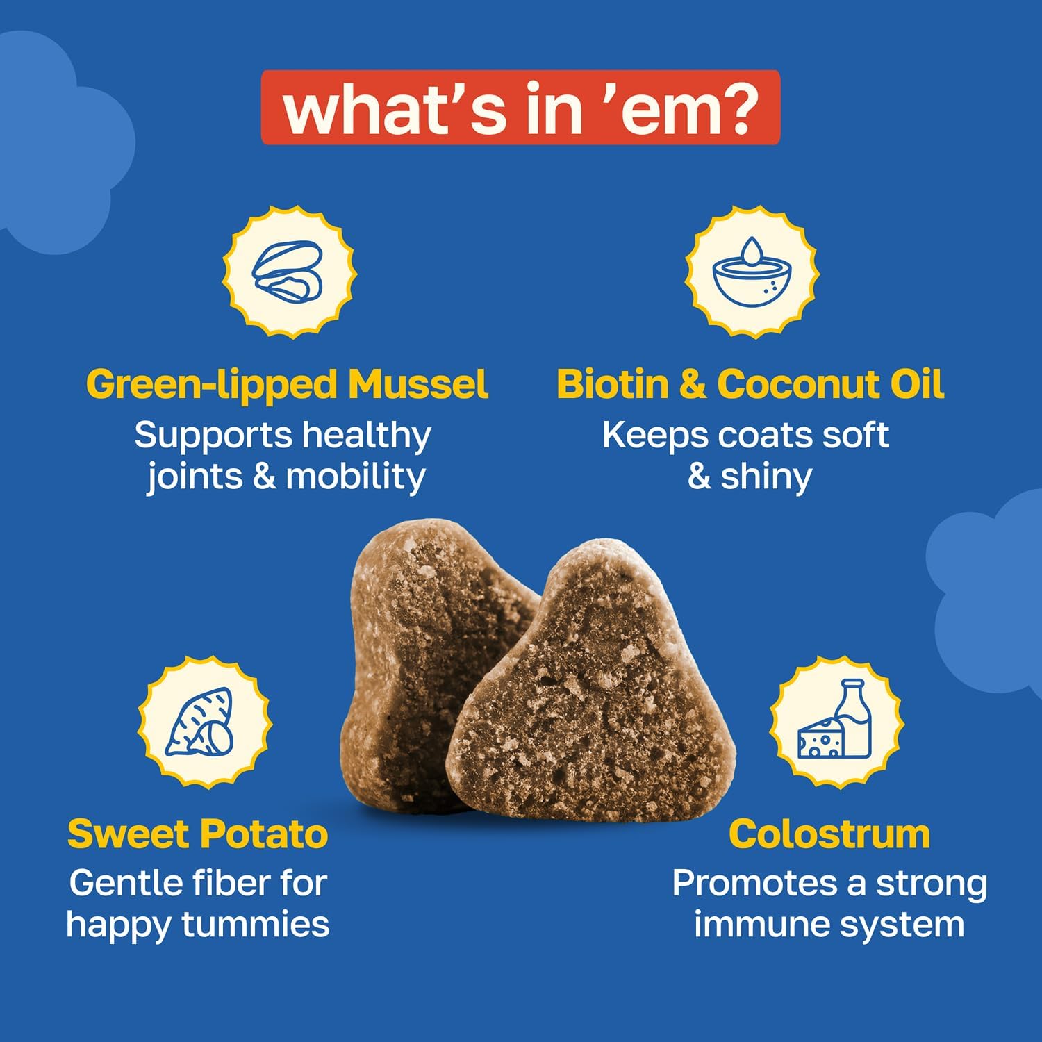 Happy Paws 10-en-1 Multivitamínico para Perros - 100 Chews Sabor Cordero Vegano