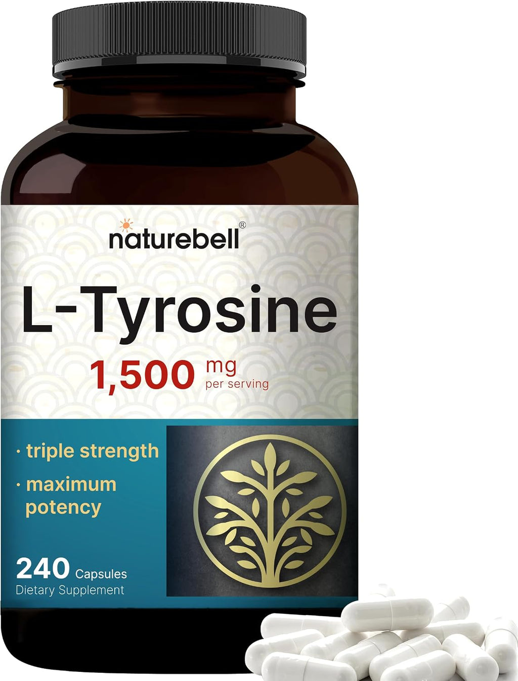 NatureBell L-Tirosina 1500mg - 240 Cápsulas