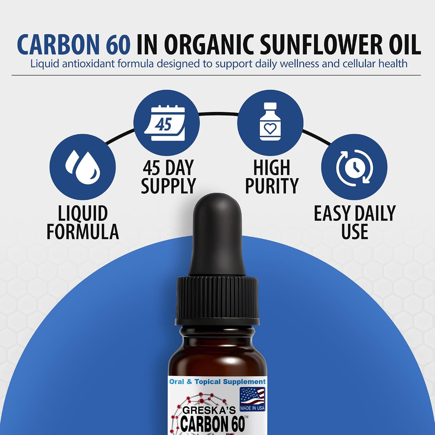 Greska's Carbon 60 en Aceite de Girasol Orgánico - 10ml (15 Días)