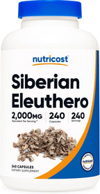 Nutricost Siberian Eleuthero 500mg, 240 Cápsulas - Eleutherococcus Senticosus