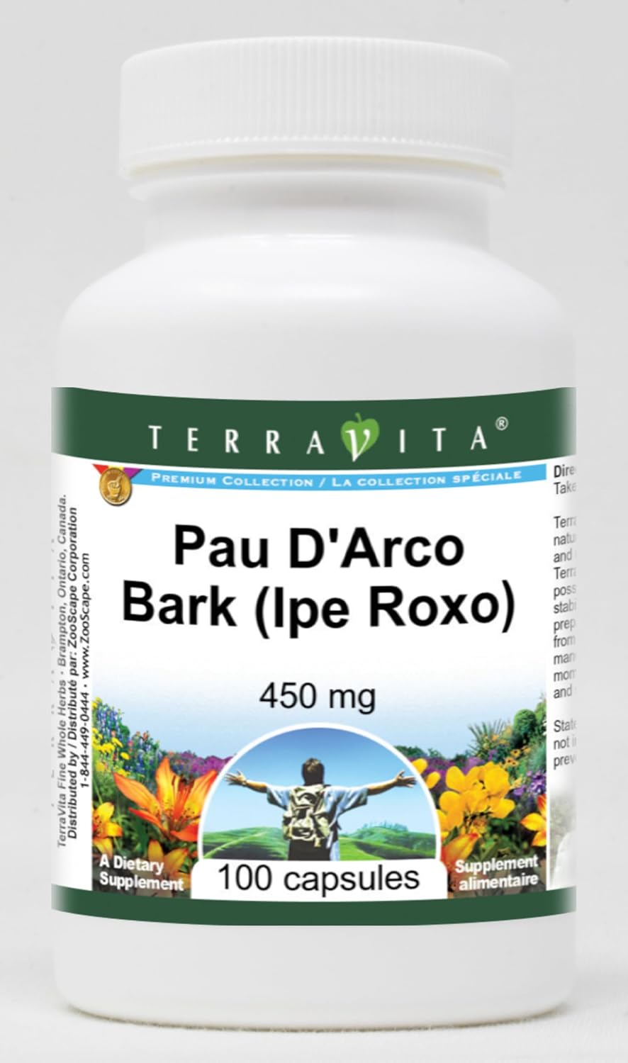 Pau D'Arco (Ipe Roxo) - 450 mg, 100 Cápsulas