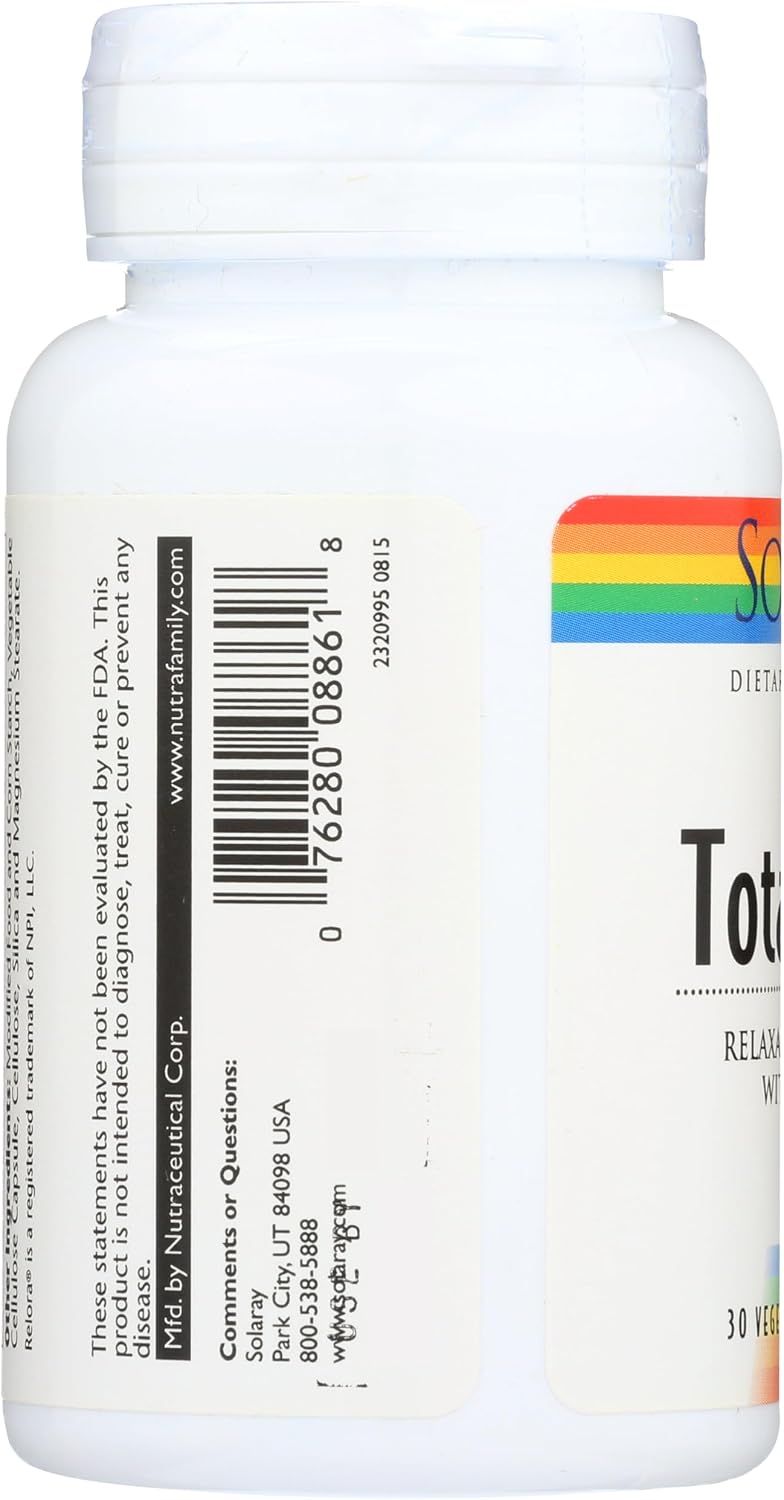 Solaray Total Calm V Cápsulas, 30 Unidades