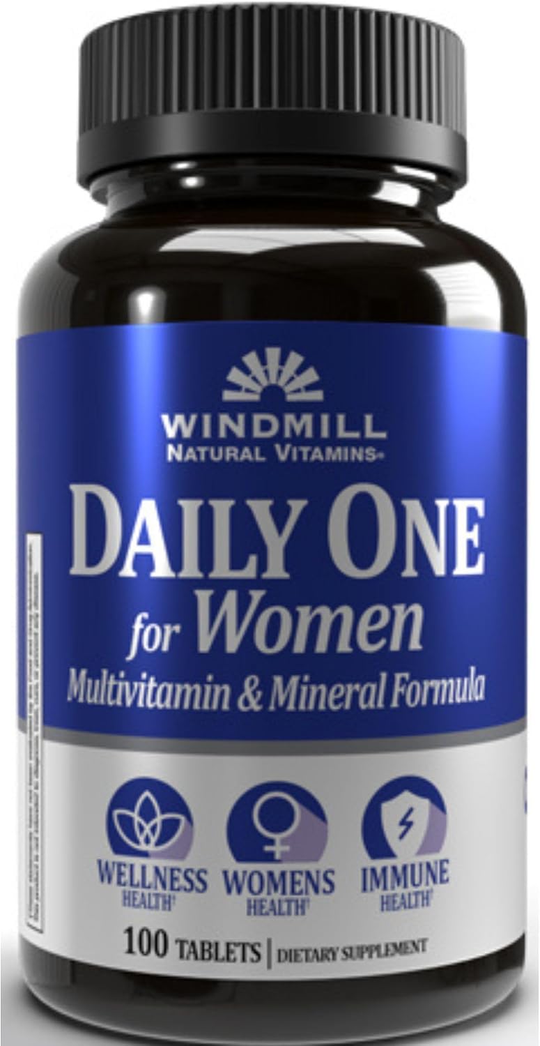 Windmill Health Formula Multivitaminas Diarias para Mujer - 300 Comprimidos (3 Envases de 100)