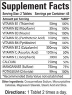 Complejo B Ultra con Minerales - 90 Comprimidos - Suplemento Alimenticio 100% Natural