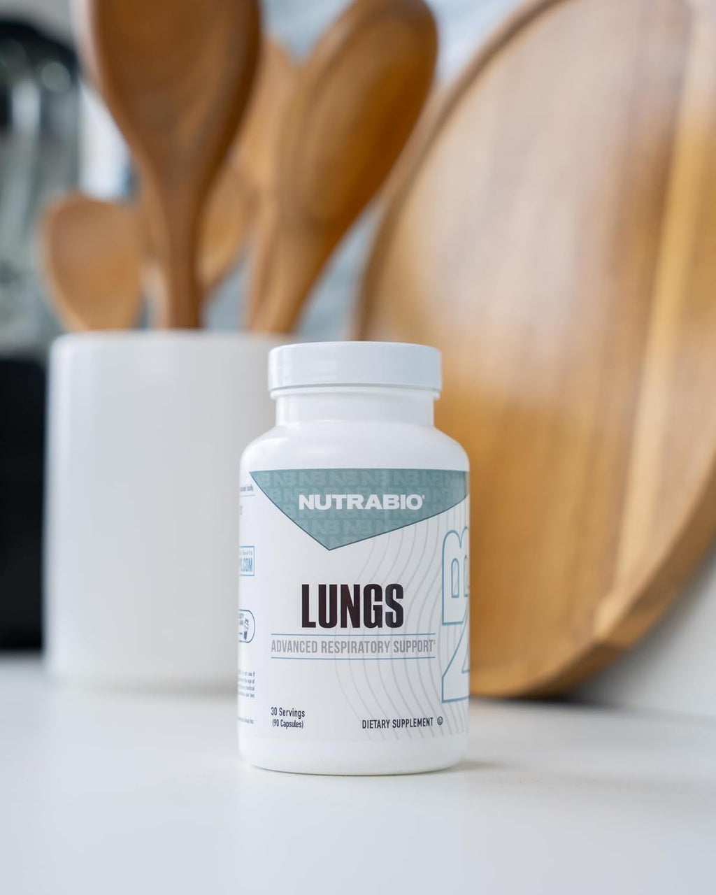 NutraBio Lungs - Suplemento Respiratorio con Immuno-LP20 y Extractos Naturales (90 Cápsulas)