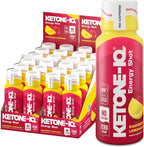 Ketone-IQ No Caffeine Performance Energy Shots – Combustible de Cetonas para Enfoque y Resistencia, 10g de Cetonas, 24 Pack (Raspberry Lemonade)
