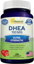 DHEA 100 mg, 200 cápsulas - Suplemento dietético de dehidroepiandrosterona