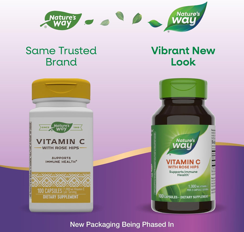 Nature's Way Vitamina C con Escaramujo, 1000 mg, 100 cápsulas