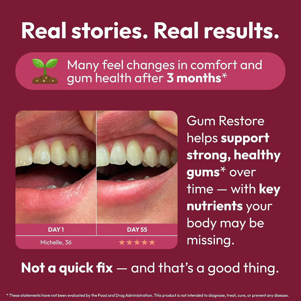 Strong Jaw Gum Restore - Suplemento para la Salud de Encías y Dientes, 180 Cápsulas