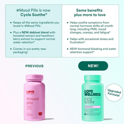 Love Wellness Cycle Soothe - Suplemento para el ciclo menstrual, 60 cápsulas – Image 4