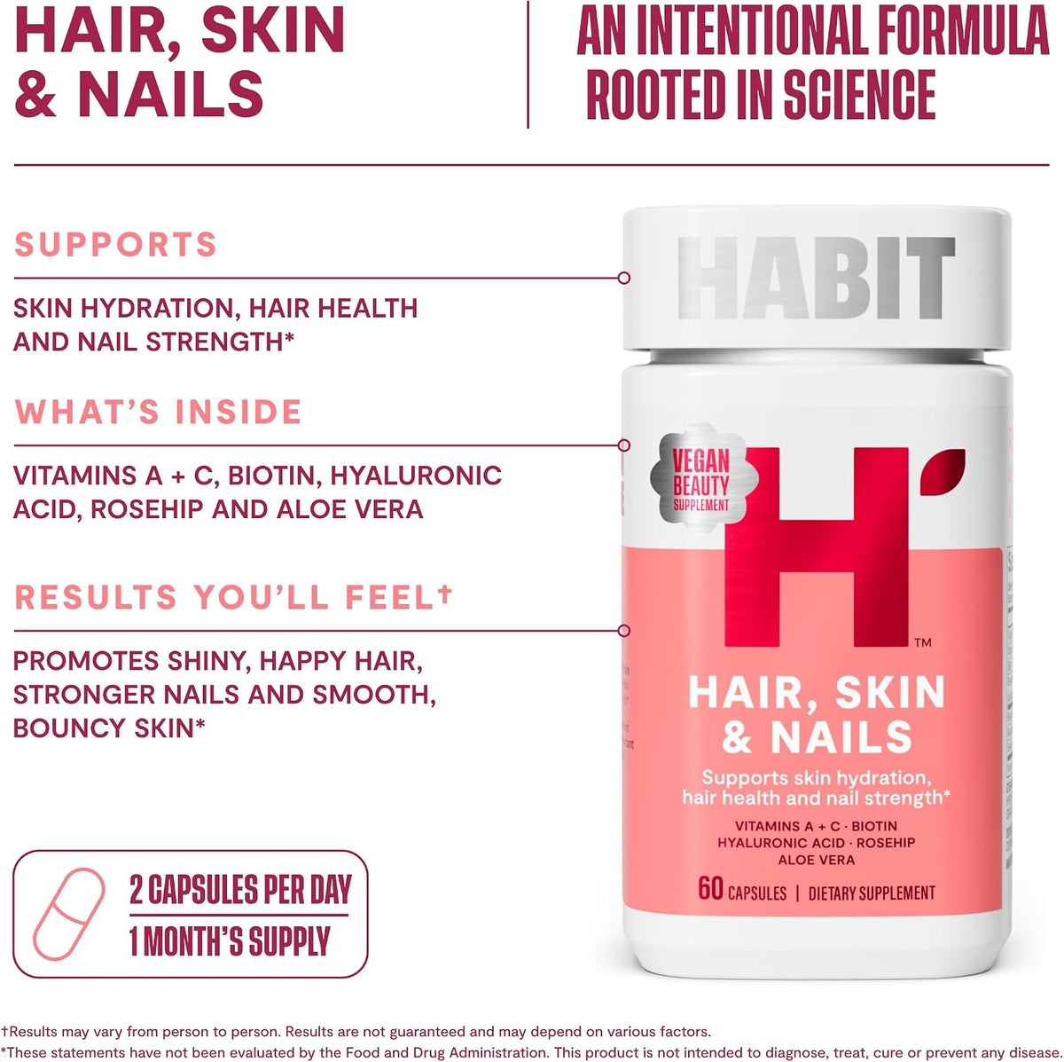 Habit Hair, Skin & Nails - Complemento para Cabello, Piel y Uñas (60 Cápsulas) – Image 7
