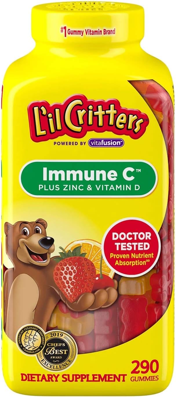 L'il Critter Kids Immune C Plus Zinc y Vitamina D (290 unidades)