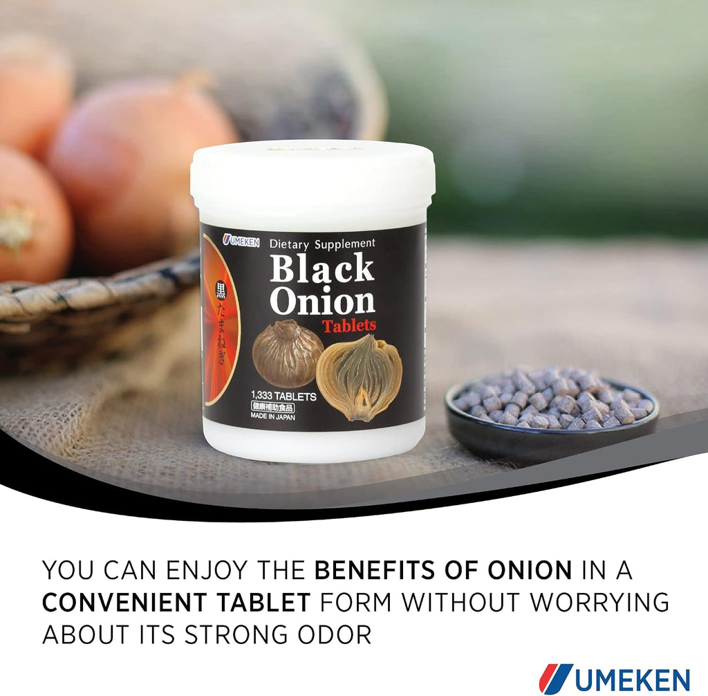 Umeken Cebolla Negra Fermentada - Concentrado con Quercetina y Antioxidantes, 1333 Comprimidos (2 Paquetes)