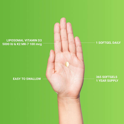 UpNourish Liposomal D3 K2 MK-7 – 365 Mini Softgels – Image 4
