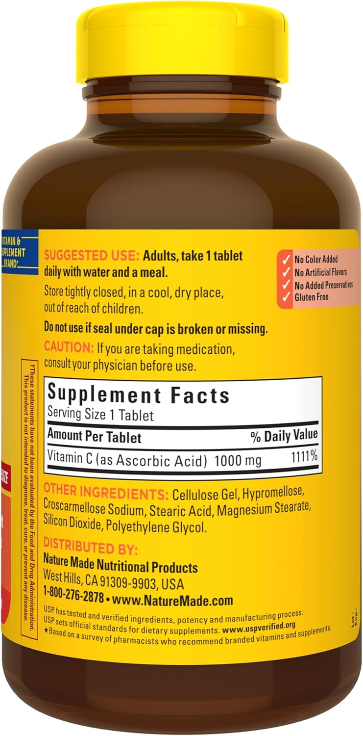 Nature Made Vitamina C Extra Fuerte 1000 mg - 300 Tabletas