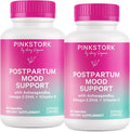 Pink Stork Apoyo Emocional Posparto, 120 Cápsulas | Equilibrio Hormonal, Ashwagandha, Manzanilla y Vitamina D