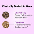 HUM Hormone Balance for Women - Supplement with Chasteberry and Dong Quai - 60 Capsules