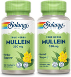 SOLARAY Hojas de Gordolobo 330mg – Apoyo Respiratorio – 100 Cápsulas Vegetales (Pack de 2)