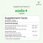 Vedistry Amla Suplemento 1100mg con Long Pepper - 60 Comprimidos