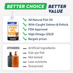 STRELLALAB Aceite de Pescado para Perros y Gatos - Omega-3 Natural - 473 ml
