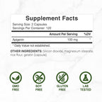 Apigenina, 100mg por dosis, 240 Cápsulas – Extracto Vegetal de Manzanilla – Bioflavonoides y Antioxidantes – Suplemento para Sueño y Relajación – No GMO
