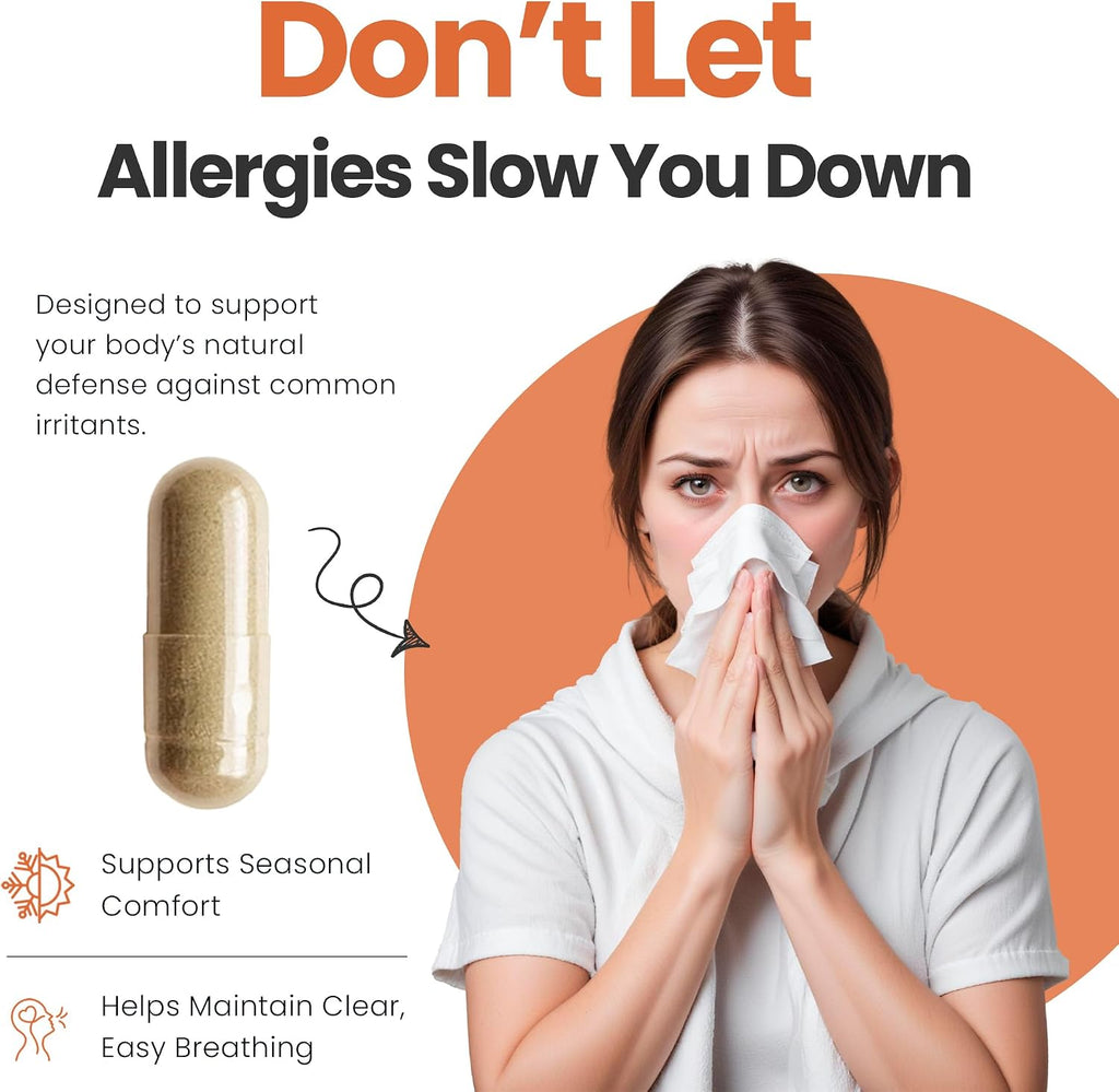 IMUNI Apoyo Alergias e Inmunidad - Quercetina, Vitamina C, Zinc y D3 - 60 Cápsulas Veganas