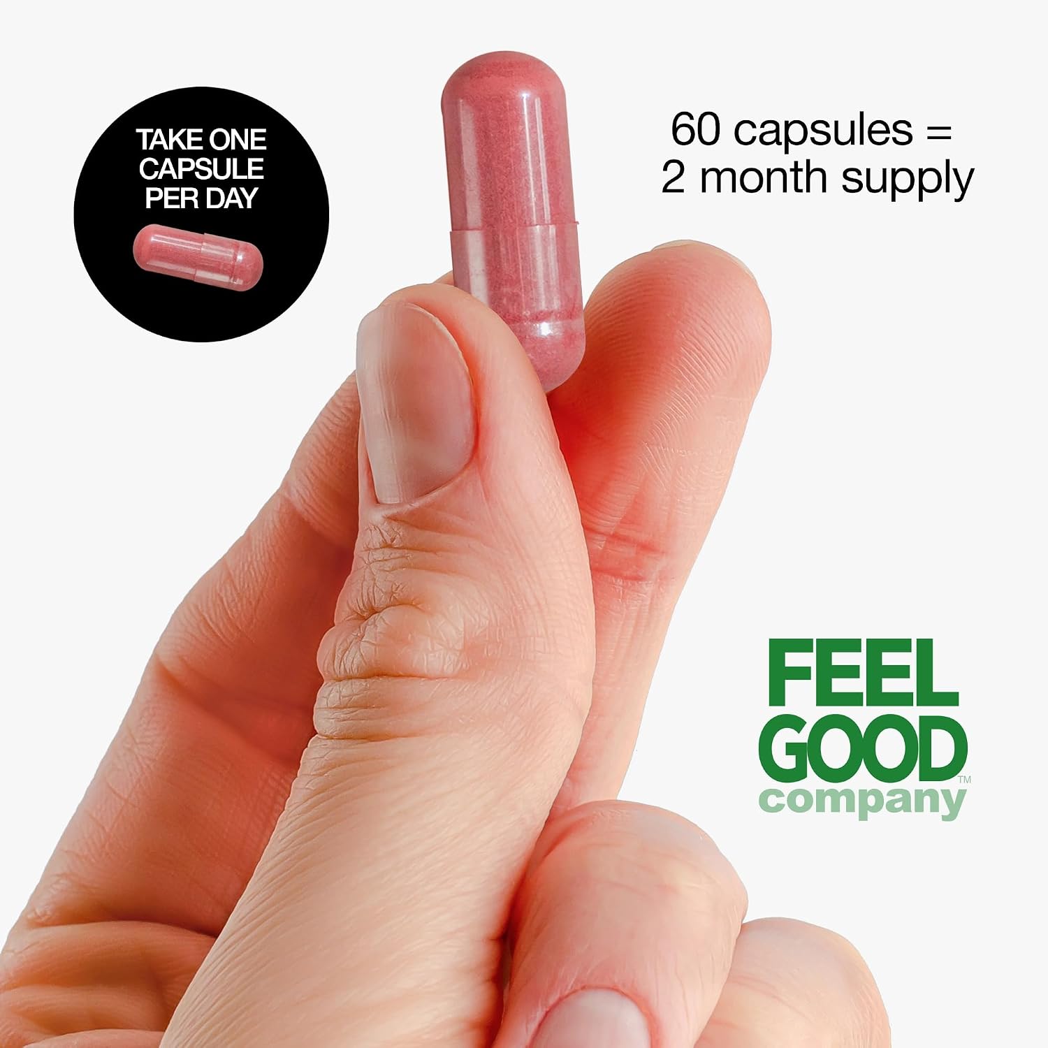 FeelGood Superfoods Cápsulas de Apoyo Inmunológico 1000 mg, 25 Frutas y Verduras Orgánicas, 60 uds.