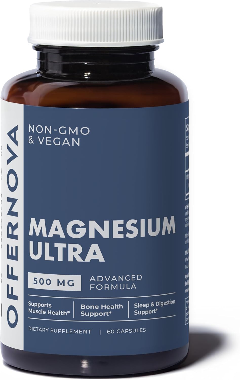 Offernova Magnesium Ultra - Complejo de Magnesio 500mg con Citrato y Óxido