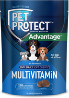 Pet Protect Multivitamínico para Perros, Fórmula DVM, 60 Chews Blandos Sabor Pollo