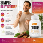 Cápsulas de Quinina Natural – Corteza de Cinchona 500 mg, 120 Comprimidos – Suplemento para Calambres y Digestión
