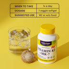 Healthy Origins Vitamina K2 100 mcg (MK-7, No OGM, Sin Gluten, Apoyo Cardiovascular y Óseo), 180 Cápsulas Vegetales