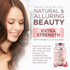 Built by Nature Vitaminas para Cabello, Piel y Uñas, 120 Cápsulas Blandas