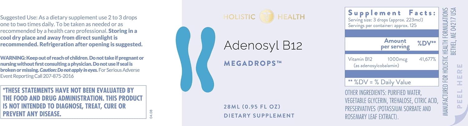 Holistic Health Adenosyl B12 MegaDrops 28 ml