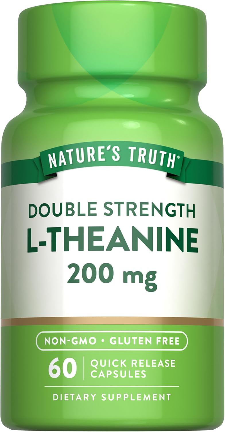 L-Teanina 200 mg – 60 Cápsulas de Liberación Rápida – Nature's Truth