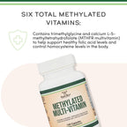 Multivitamínico Metilado con Complejo B, TMG y Metilfolato - 120 Cápsulas - Double Wood