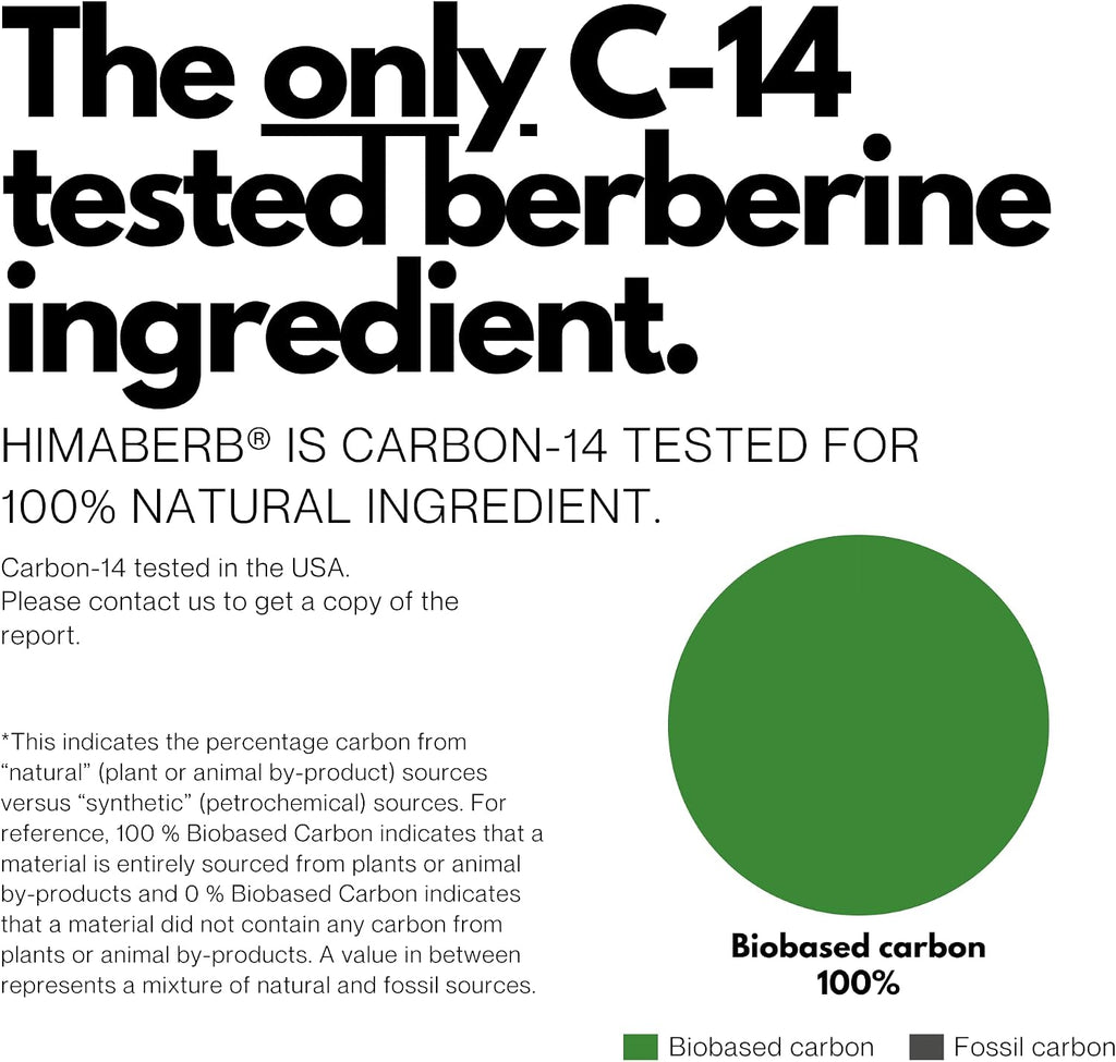 Berberina HCl 97% Pura 500mg - HIMABERB™ - 21 Cápsulas (Trial Pack)