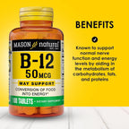 Mason Natural Vitamina B12 50 mcg con Calcio – 100 Comprimidos