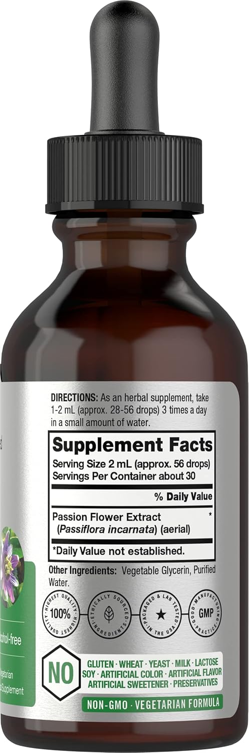 Horbäach Tintura de Pasiflora | 59 ml | Extracto Líquido Sin Alcohol