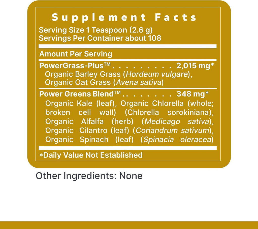 Premier Organic Greens - Polvo Super Greens Ecológico, 283 g