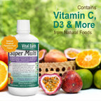 Vital Earth Minerals Super Multi – Multivitamínico Líquido con Ácido Fúlvico para Mujeres, Hombres y Niños, 946 ml