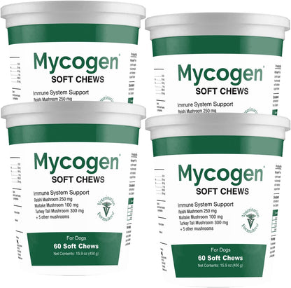Mycogen Soft Chew para Perros - 8 Especies – Apoyo inmunitario: Los beta-glucanos presentes en hongos como el – Image 1