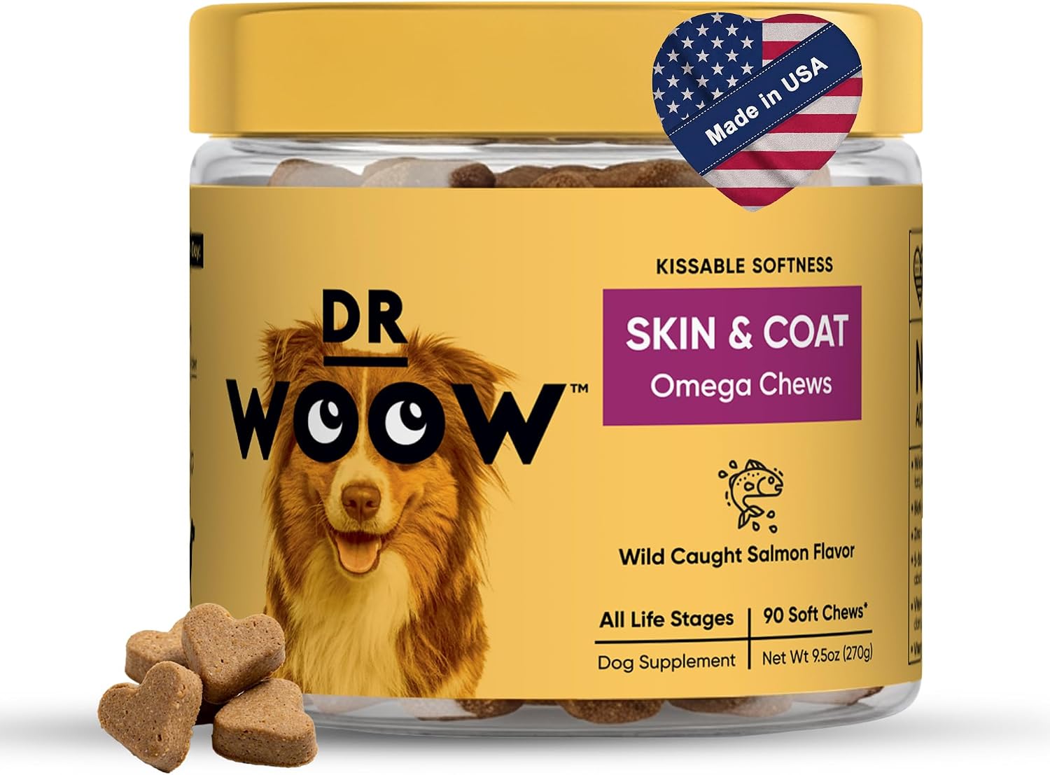 Multivitamínico para Perros 11-en-1 - 90 Chews Blandos - Glucosamina + Probióticos - Apoyo Inmunitario y Digestivo