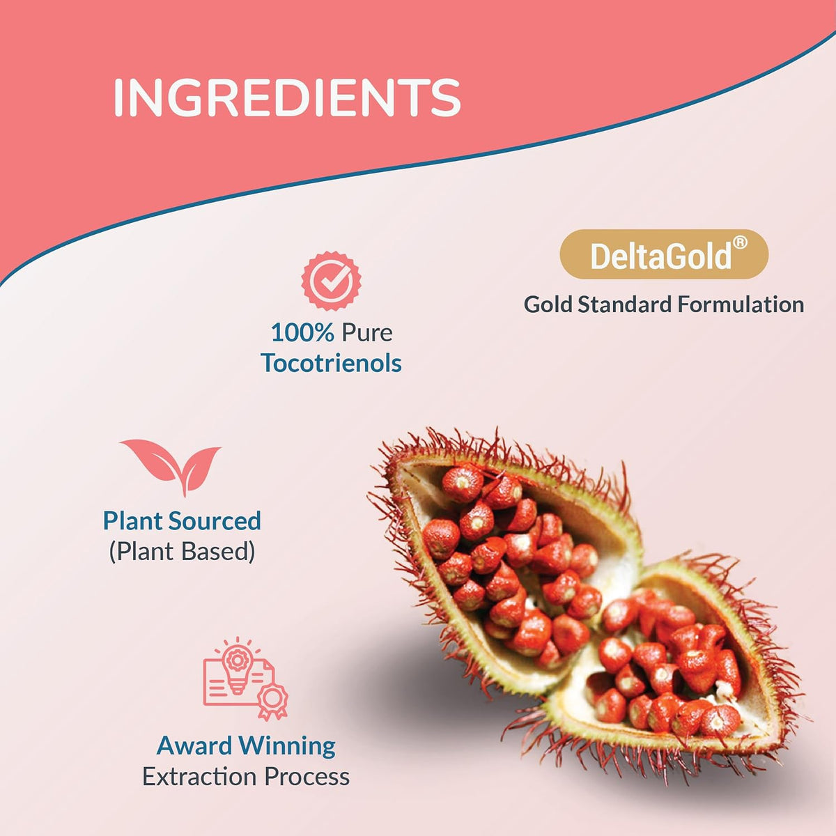 WELLNESS EXTRACT Tocotrienoles de Vitamina E DeltaGold 125 mg - 60 Cápsulas Blandas (Pack de 6) – Image 4