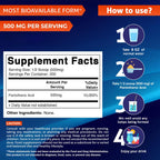 Vitamatic Ácido Pantoténico en Polvo Puro 500 mg por Ración - 100 Gramos - Vitamina B5 - 200 Raciones