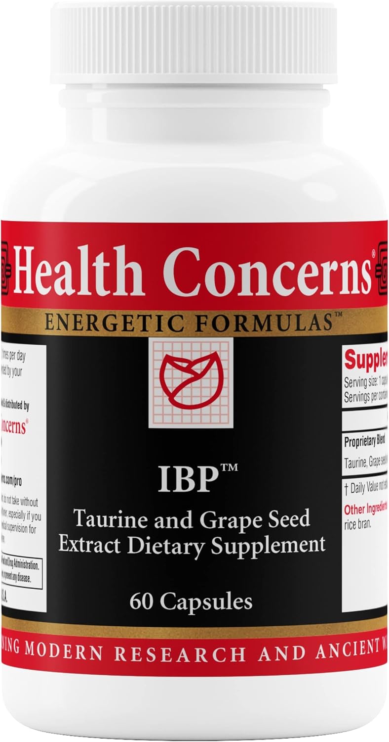 Health Concerns IBP – Suplemento Cardíaco con Taurina y Extracto de Semilla de Uva