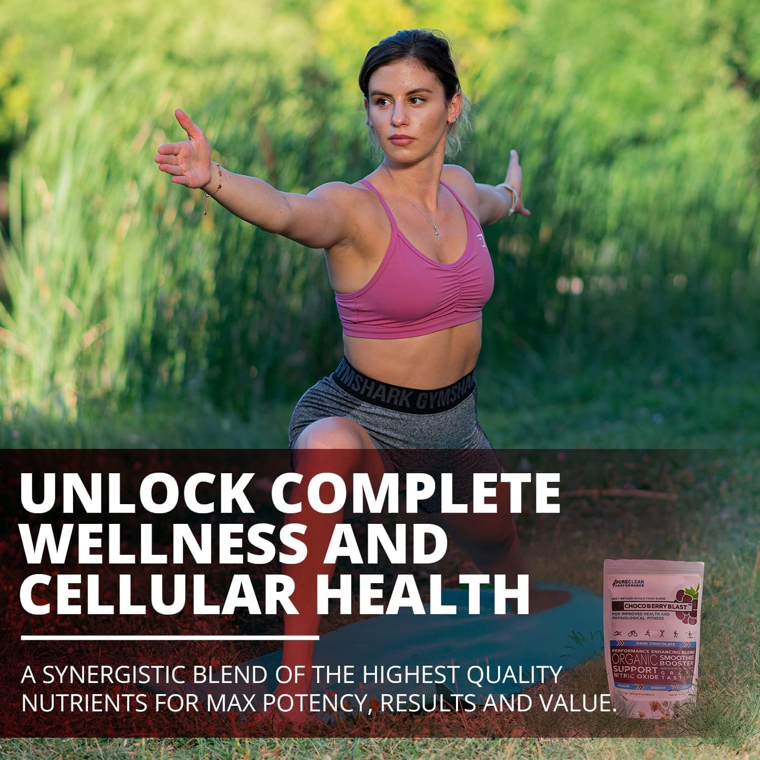 ChocoBerry Blast Superfood Powder – Mezcla Adaptógena de Superbayas con Remolacha, Champiñones y Polifenoles – Apoyo para la Recuperación, Energía y Salud Intestinal – Chocolate (480g)