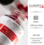 Dr.'s Remedy Biotina Gominolas para Cabello, Piel y Uñas - 5.000 mcg - Vegano y Sin Gluten