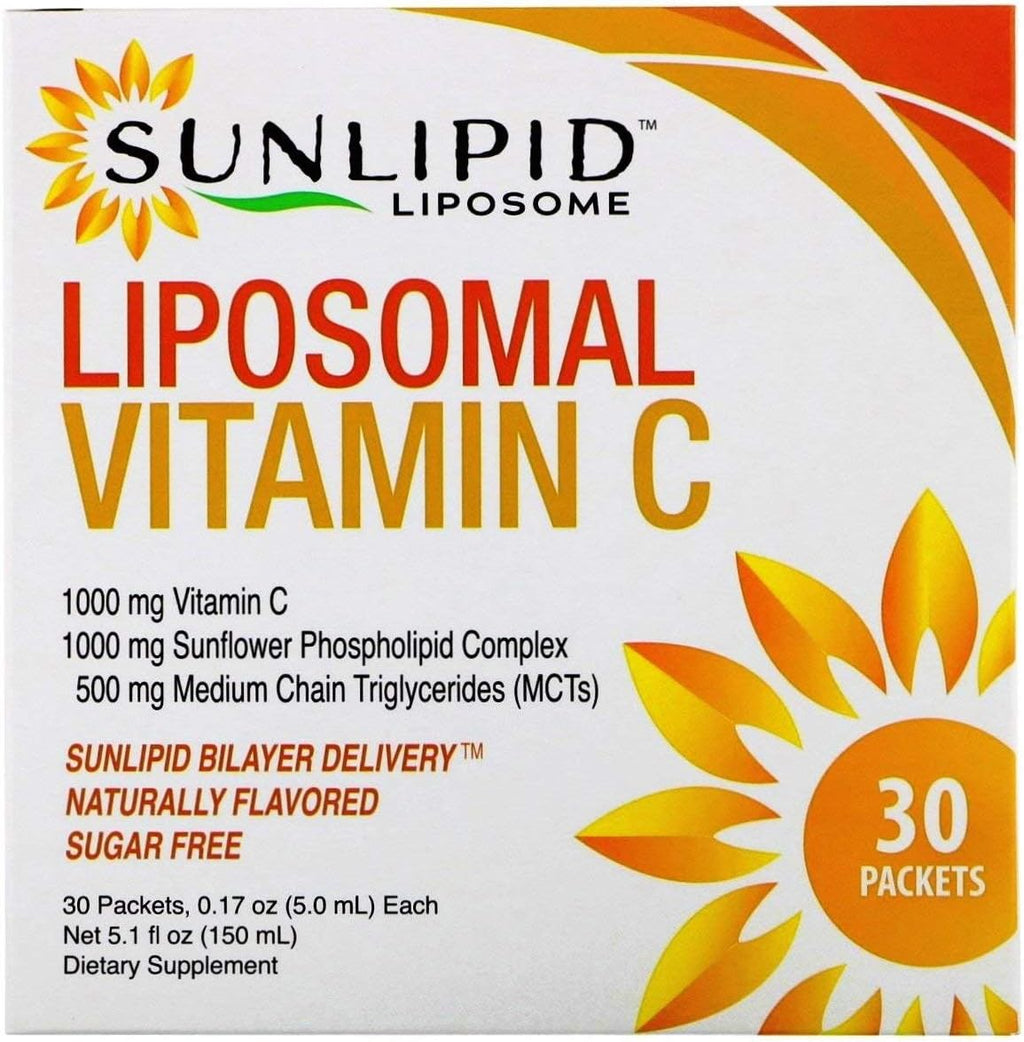 SunLipid Liposomal Vitamin C with MCT Oil, 30 Packets, 0.17 fl oz (5 ml) Each
